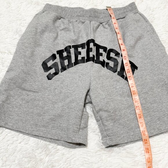 Unisex SHEEESH Fleece Athleisure Short in Black Gray Size Extra Large - Picture 3 of 5